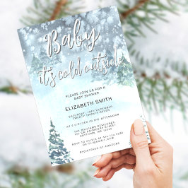 Winter Forest Baby shower Invitation Kaart