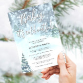 Winter Forest Baby shower Invitation Kaart