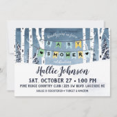 Winter Forest Baby shower Invitation Kaart (Voorkant)