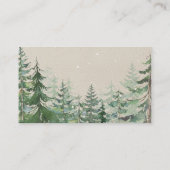 Winter Forest Baby shower - Luier Raffle Kaart (Achterkant)