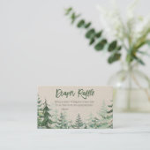 Winter Forest Baby shower - Luier Raffle Kaart (Staand voorkant)