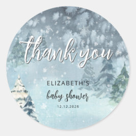 Winter Forest Baby shower Sticker