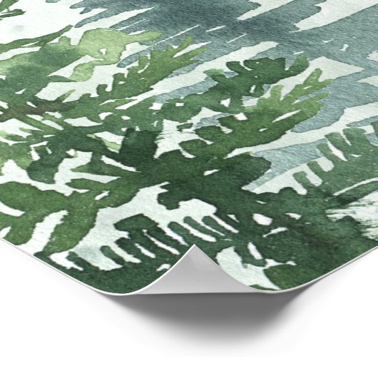 Winter Forest Baby Shower Welcome Poster (Hoek)