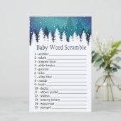 Winter Forest Baby word scramble game (Staand voorkant)