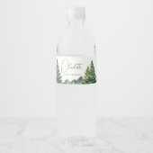 Winter Forest Beer Baby shower Waterfles Etiket (Voorkant)