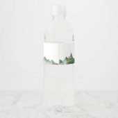 Winter Forest Beer Baby shower Waterfles Etiket (Achterkant)