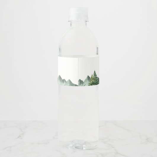 Winter Forest Beer Baby shower Waterfles Etiket (Achterkant)