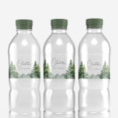 Winter Forest Beer Baby shower Waterfles Etiket