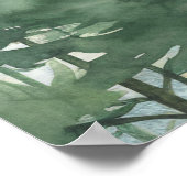 Winter Forest Beer Baby shower Welkom Poster (Hoek)