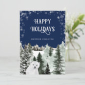 Winter Forest Beer Business Feestdagenkaart (Staand voorkant)