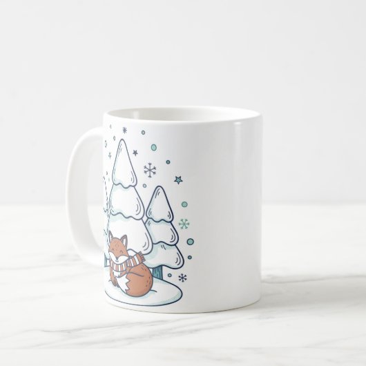 Winter Forest Ceramic Mug (11oz) Koffiemok (Voorkant links)