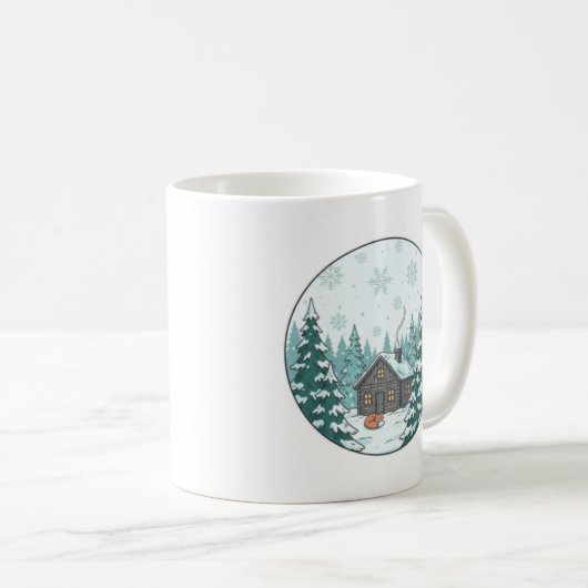 Winter Forest Ceramic Mug (11oz) Koffiemok (Voorkant rechts)