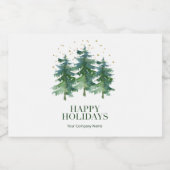 Winter Forest Company Holiday Likeurfles Etiket (Enkel label)