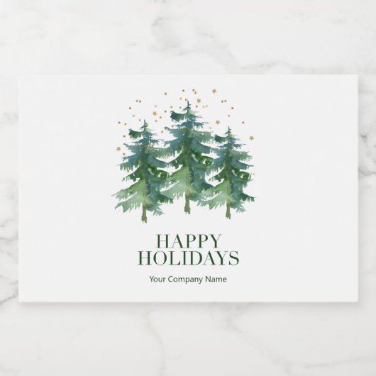 Winter Forest Company Holiday Likeurfles Etiket (Enkel label)