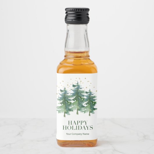 Winter Forest Company Holiday Likeurfles Etiket (Voorkant)