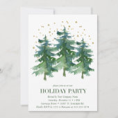 Winter Forest Company Holiday Party Uitnodiging (Voorkant)