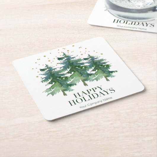 Winter Forest Company Kartonnen Onderzetters (Schuin)