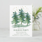 Winter Forest Company Kerstfeestje Kaart (Staand voorkant)
