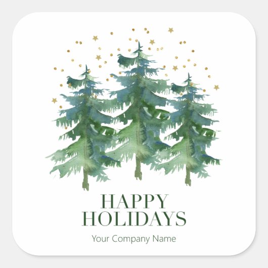 Winter Forest Company Vakantieplein Sticker (Voorkant)