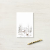 Winter Forest Deer Post-it® Notes (Op bureau)