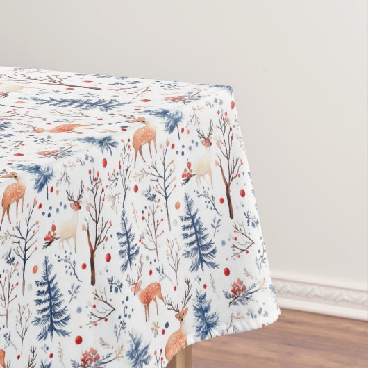 Winter Forest Deer Woodland Tafelkleed (Voorbeeld)