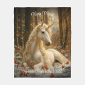 Winter Forest Eenhoorn Rust in de Sneeuwfantasie Fleece Deken (Voorkant)