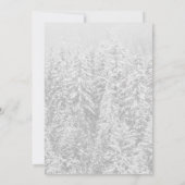 Winter Forest Elegant Snow White Baby shower Kaart (Achterkant)