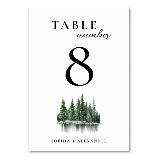 Winter Forest Elegante bruiloft Kaart (Achterkant)