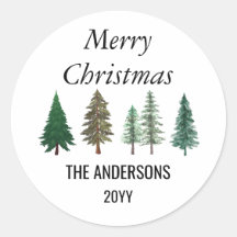 Winter Forest Elegante Pine Trees Kerstmis