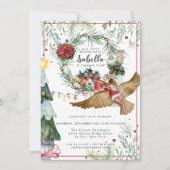 Winter Forest Fairy Birthday Invitation Kaart (Voorkant)