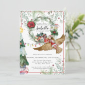 Winter Forest Fairy Birthday Invitation Kaart (Staand voorkant)