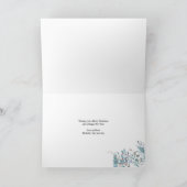 Winter Forest Foliage Elegant Script 3 Foto Feestdagen Kaart (Binnen)