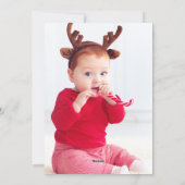 Winter Forest Foxes & Festive Foliage Monogram Feestdagenkaart (Achterkant)