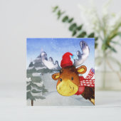 Winter Forest Friends Deer Illustration (Staand voorkant)