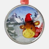 Winter Forest Friends Deer Illustration Metalen Ornament (Voorkant)
