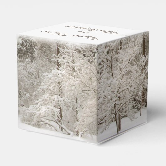 Winter Forest Gift Box Personalized Holiday Boxes Bedankdoosjes (Achterkant)