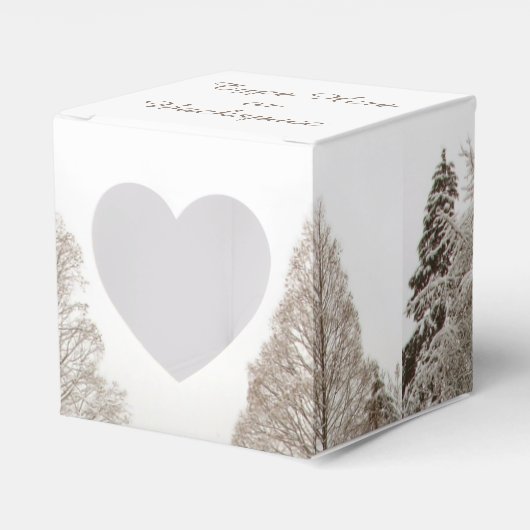 Winter Forest Gift Box Personalized Holiday Boxes Bedankdoosjes (Voorkant Zijde)
