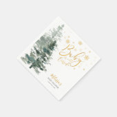 Winter Forest Gold Het is koud buiten Baby shower Servet (Hoek)