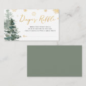 Winter Forest Gold Het is koud buiten diaperraffle Informatiekaartje (Voorkant / Achterkant)