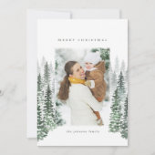 Winter Forest Holiday Card Feestdagenkaart (Voorkant)