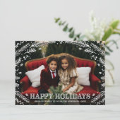 Winter Forest | Holiday Photo Card Feestdagenkaart (Staand voorkant)