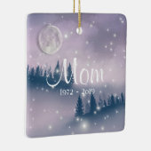 Winter Forest in Memory Mam Foto Kerstmis Keramisch Ornament (Rechts)