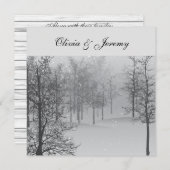 Winter Forest Invitation Kaart (Voorkant / Achterkant)