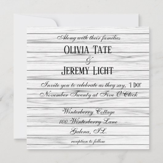 Winter Forest Invitation Kaart (Achterkant)