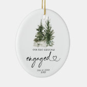 Winter Forest kerst Engaged Ornament Gift (Rechts)
