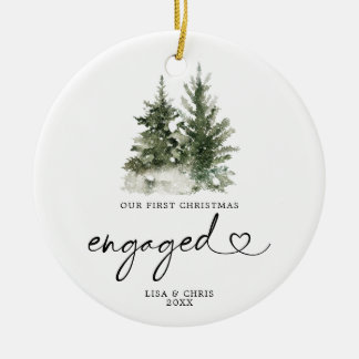 Winter Forest kerst Engaged Ornament Gift
