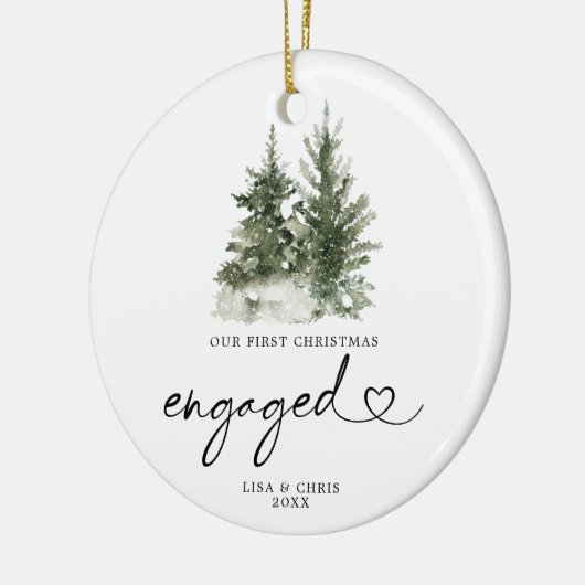 Winter Forest kerst Engaged Ornament Gift (Links)