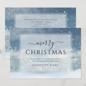 Winter Forest Kerstmis Zakelijk Logo Feestdagenkaart (Voorkant / Achterkant)