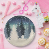 Winter Forest - Laat het sneeuwen Papieren Bordje (Feest)