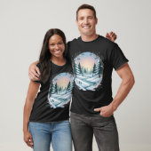 Winter Forest Landscape T-Shirt Design  (Unisex)
